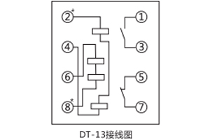 DT-13/254同步繼電器的接線(xiàn)圖